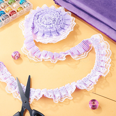 12.5 Yards Polyester Pleated Ribbon OCOR-TA0003-84B-1
