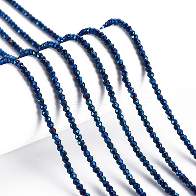 Electroplated Glass Beads Strands EGLA-S174-23D-02-1