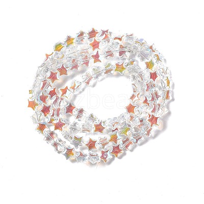 Transparent Electroplate Glass Beads Strands X-EGLA-E030-01J-1