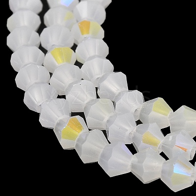 Imitation Jade Electroplate Glass Beads Strands EGLA-A039-J4mm-L06-1