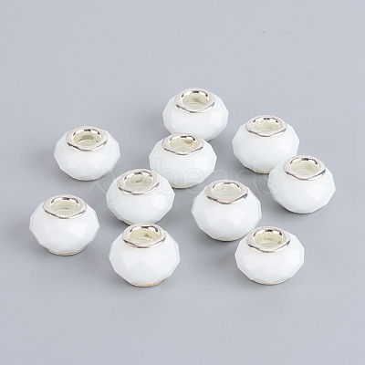 Faceted Glass European Beads GPDL-E004-01E-1