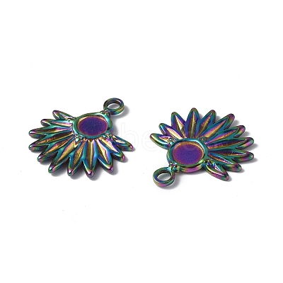 Ion Plating(IP) 304 Stainless Steel Pendant Cabochon Settings STAS-G278-05MC-1