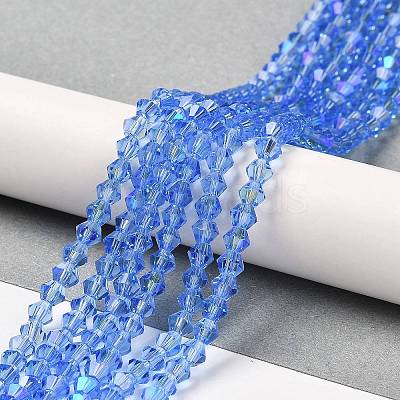Transparent Electroplate Glass Beads Strands EGLA-A039-T2mm-L07-1