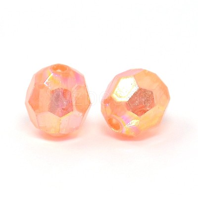 Eco-Friendly Transparent Acrylic Beads TACR-PL642-8mm-A02-1