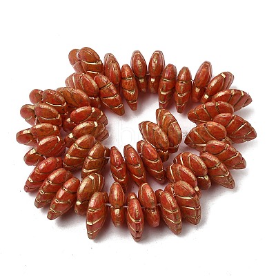 Painted Glass Beads Strands GLAA-Z021-07D-1
