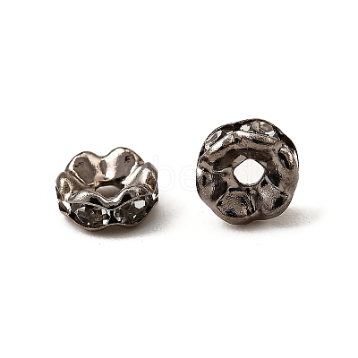 Brass Rhinestone Spacer Beads RB-A014-L5mm-01B-1