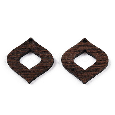Natural Wenge Wood Pendants WOOD-T023-44-1