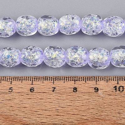 Handmade Foil Glass Beads Strands FOIL-Q002-05G-1