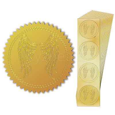 Self Adhesive Gold Foil Embossed Stickers DIY-WH0211-385-1