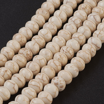Synthetic Turquoise Beads Strands TURQ-G109-6x4mm-07-1