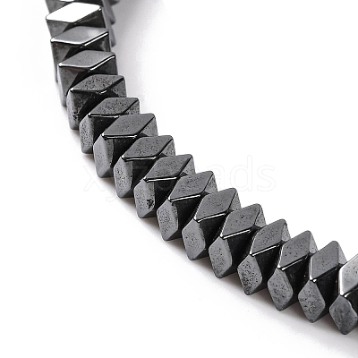 Faceted Square Synthetic Non-magnetic Hematite Beaded Necklaces NJEW-Q341-01-1