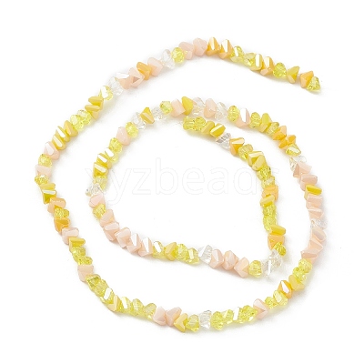 Gradient Color Electroplate Glass Bead Strands X1-GLAA-E042-02D-1