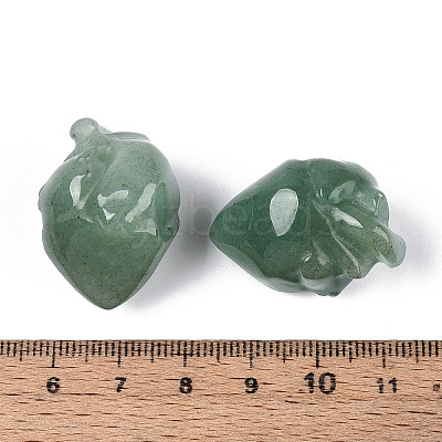 Natural Green Aventurine Heart Beads G-T144-04E-1