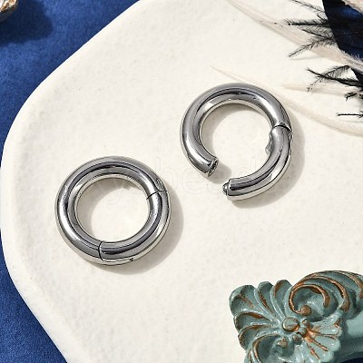 Round Ring 316 Surgical Stainless Steel Hoop Nose Rings EJEW-G416-19D-AS-1
