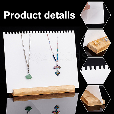 Acrylic Necklace Display Planks NDIS-WH0009-14B-1