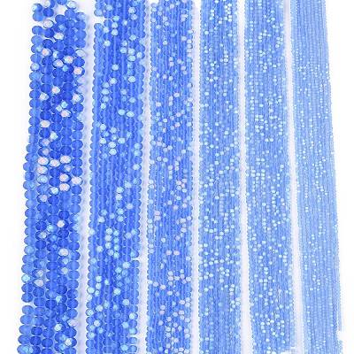 Transparent Glass Beads Strands X-EGLA-A044-T8mm-MB14-1