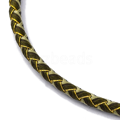 Polyester Cord Braided Bracelet Makings MAK-Z003-01P-10-1