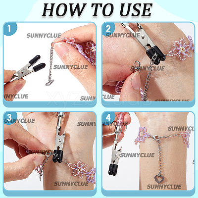 2Pcs Iron and PVC and Acrylic Alligator Memo Clips FIND-SC0011-26B-1