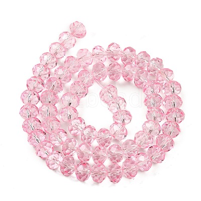 Transparent Baking Paint Glass Beads Strands DGLA-A034-T8mm-D09-1