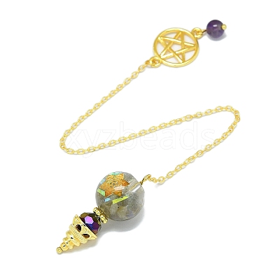 Round Resin Dowsing Pendulum Big Pendants G-C117-01G-04-1