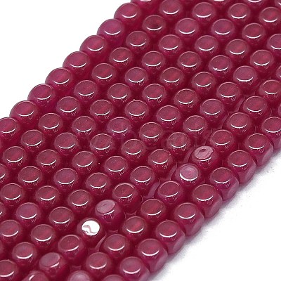 Lab Grown Red Corundum Beads Strands G-G106-N01-01-1-1