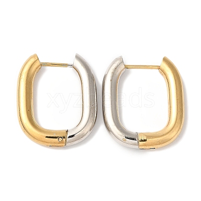 Rectangle Ion Plating(IP) 304 Stainless Steel Hoop Earrings for Women EJEW-L287-059GP-1