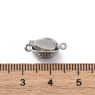 Brass Micro Pave Cubic Zirconia Box Clasps KK-P291-31P-1