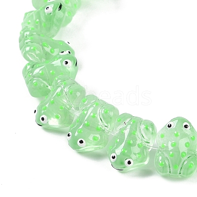Transparent Glass Enamel Beads Strands GLAA-B021-05B-1
