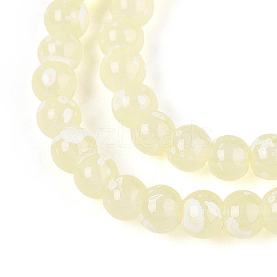 Baking Paint Glass Beads Strands DGLA-N015-4mm-08-1