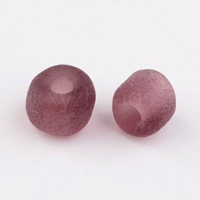 6/0 Frosted Round Glass Seed Beads X-SEED-A008-4mm-M16-1