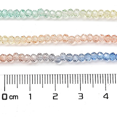 Transparent Painted Glass Beads Strands X1-DGLA-A034-T2mm-A02-1