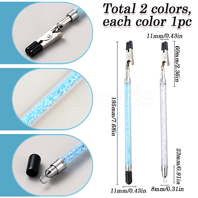 2Pcs Iron and PVC and Acrylic Alligator Memo Clips FIND-SC0011-26B-1