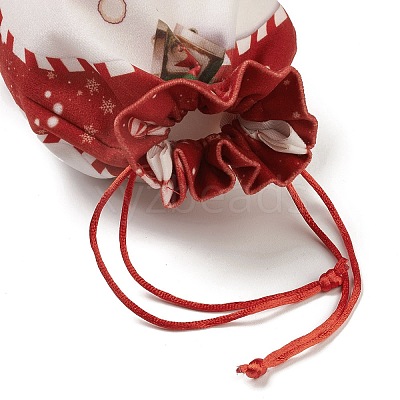 Christmas Theme Rectangle Cloth Bags with Jute Cord LS-ABAG-P008-01A-1