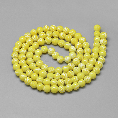 Drawbench Glass Beads Strands DGLA-S115-4mm-L06-1