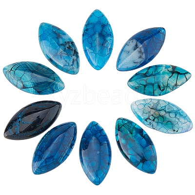 10Pcs Natural Agate Cabochons G-FH0002-65A-1