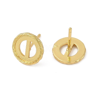 Brass Stud Earring Findings KK-F891-08G-1