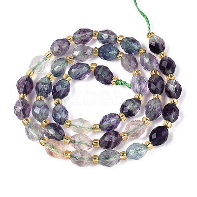 Natural Colorful Fluorite Beads Strands G-N342-35-8x6-11-1