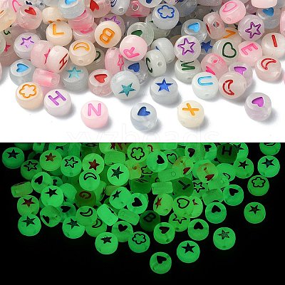 Luminous Acrylic Beads MACR-YW0002-96-1