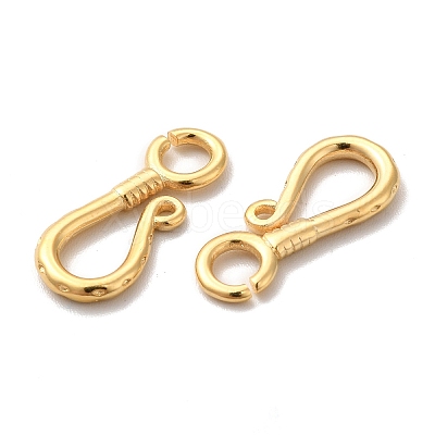 Brass Hook Clasps KK-H442-57G-1