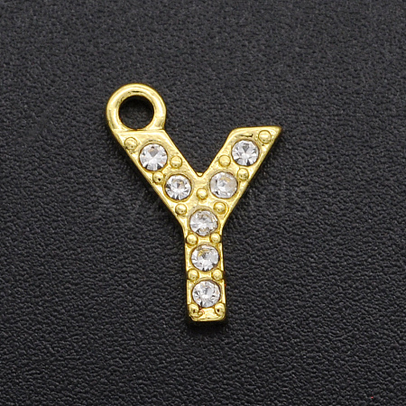 Alloy Rhinestone Charms PALLOY-S098-DA021-Y-1