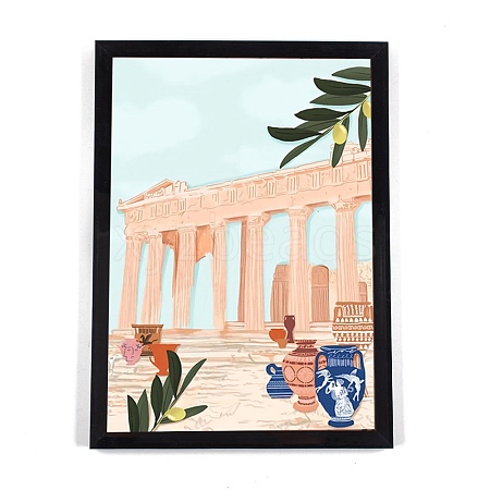 DIY 5D Greece City Canvas Diamond Painting Kits DIY-C018-04-1