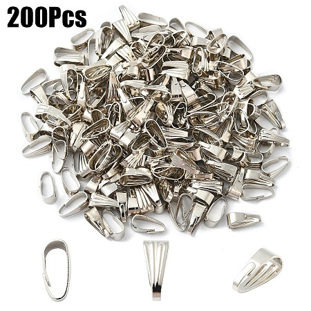 200Pcs Iron Snap on Bails IFIN-YW0003-74P-1