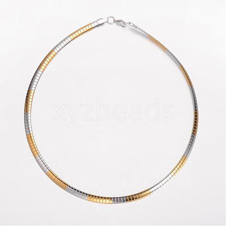 304 Stainless Steel Omega Chain Necklace MAK-K062-01C1-1