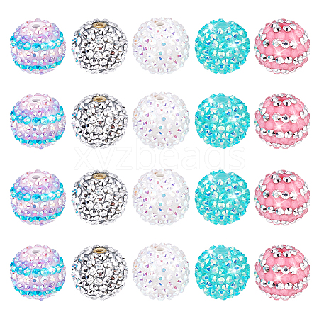   Resin Rhinestone Beads RESI-PH0001-81B-1