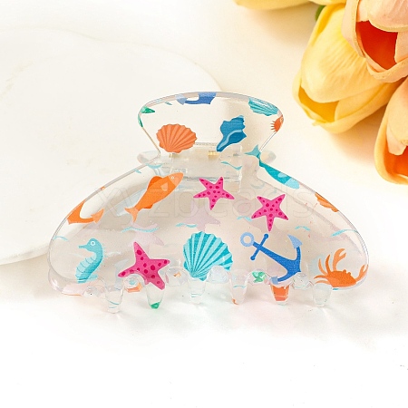 Transparent PVC Claw Hair Clips PW-WGF0C26-02-1