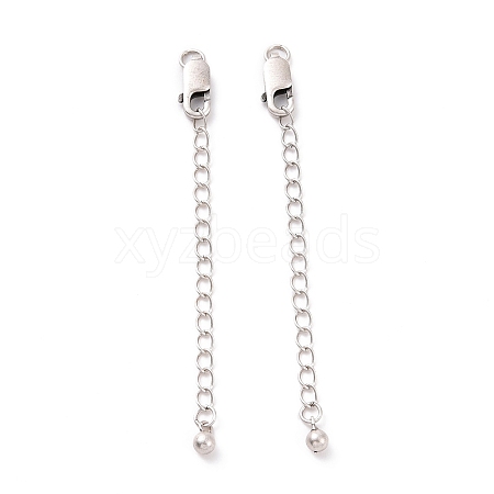 925 Sterling Silver Chain Extenders STER-D036-44AS-1