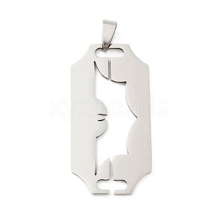 Non-Tarnish 201 Stainless Steel Pendants LS-STAS-D190-04P-1