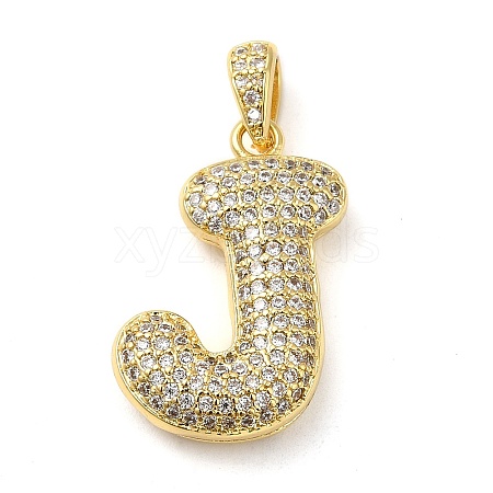 Brass Micro Pave Cubic Zirconia Pendants KK-E061-03G-10-1