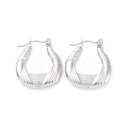 Non-Tarnish 304 Stainless Steel Hoop Earrings for Women EJEW-F287-10P-1