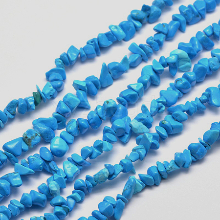 Synthetic Turquoise Chip Bead Strands X-G-M205-54-1